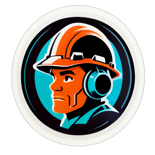 I want a record sticker with a miner helmet
 sticker