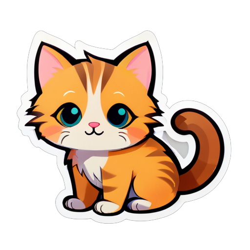 a cute little cat sticker