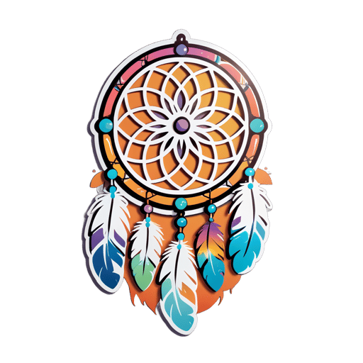 Dream Catcher Feathers sticker