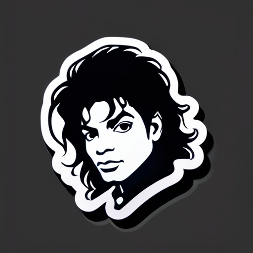 rosto de michael jackson sticker