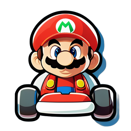 Mario fait de la course sticker