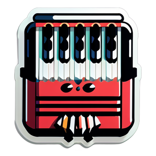 Midi accordion sticker