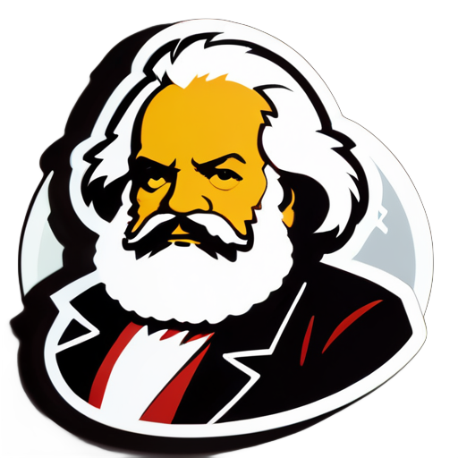 Karl Marx Superheld sticker