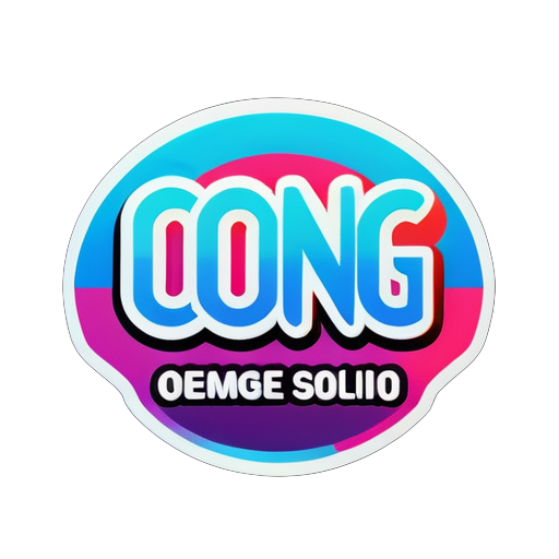 創建一個以公司名稱 OMG 為主題的標誌，標誌文字為 One Man Group sticker