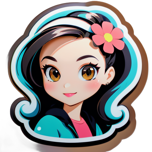 a beautiful girl
 sticker