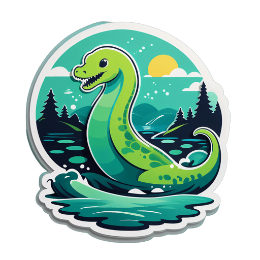 Adorável Monstro do Lago Ness sticker