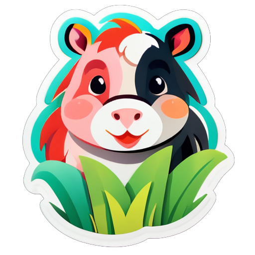 cute farm animals sticker