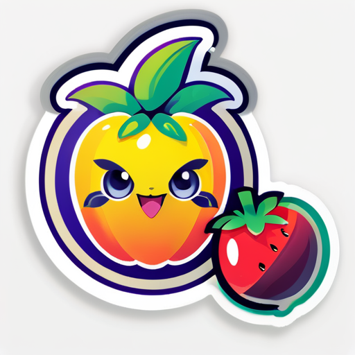 fruit de chadec le mettre petite image de sac de magasinage sur l'image de chadec. j'ai besoin de faire pour mon magasin en ligne mon nom de magasin en ligne est "ShadGoct" logo sticker