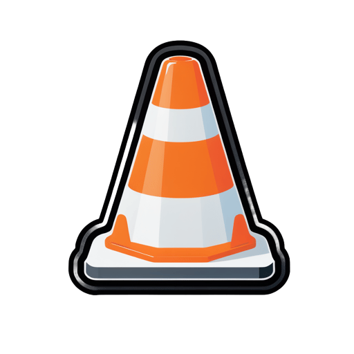 Cone de tráfego sticker