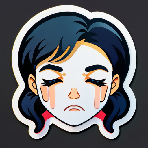 crying women sticker