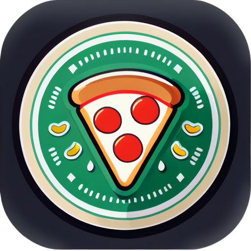 generate a sticker for a pizza shop  sticker