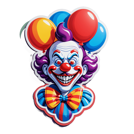 Amüsanter Ballonclown sticker