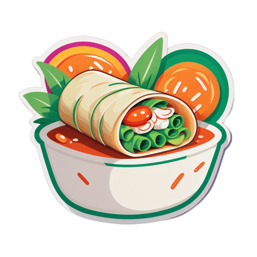 맛있는 봄 롤 sticker