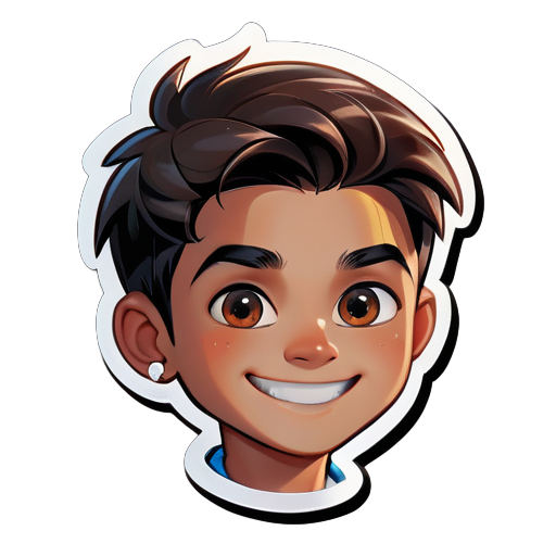 Um menino é um instagram id satyabhai5809 este Adesivo sticker