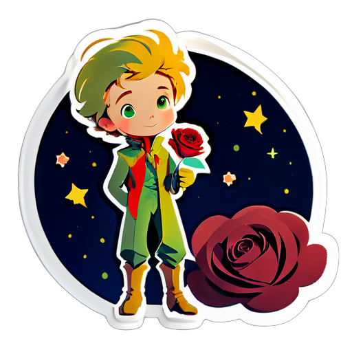 小王子和他的玫瑰 sticker