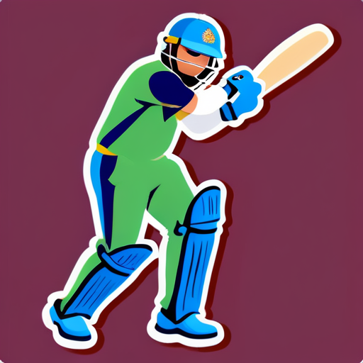 jouer au cricket sticker