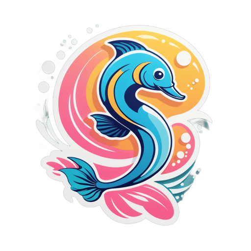 優雅的魚游者 sticker