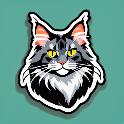 一只缅因猫 sticker