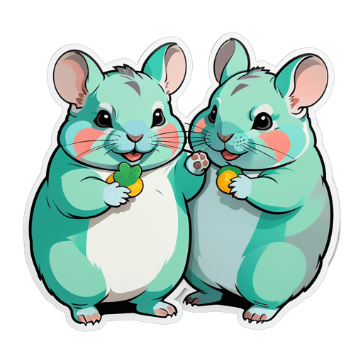 Mint Chinchillas corpulents sticker