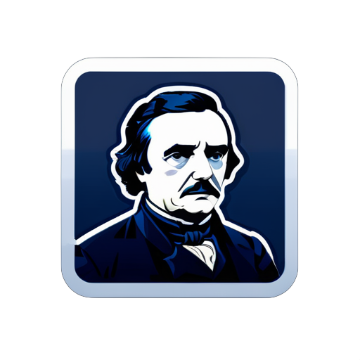 POE 白色印刷在深藍色上 sticker