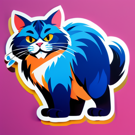 Lustige  riesige Katze sticker