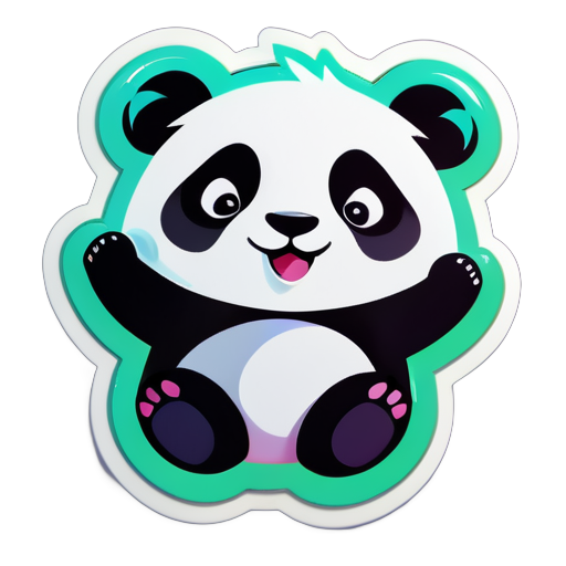 funny panda sticker