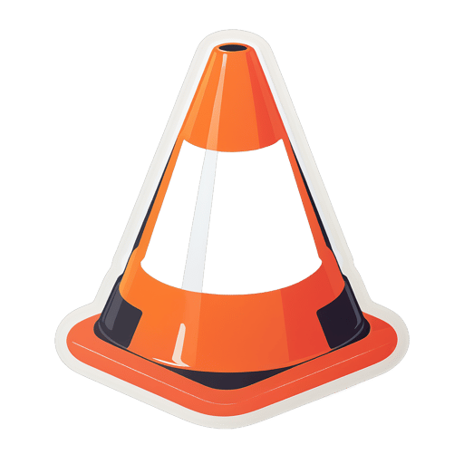 Soft Fabric Safety Cone sticker