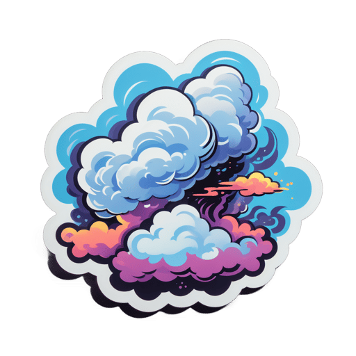 Nuage de fumée de dérive sticker