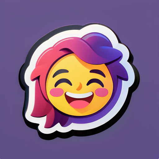 Haz un emoji que exprese gratitud en toda la web sticker