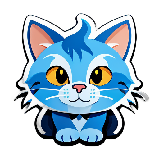 a bule cat sticker