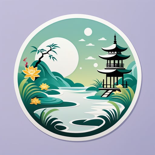 Tranquilidad del Jardín Zen sticker