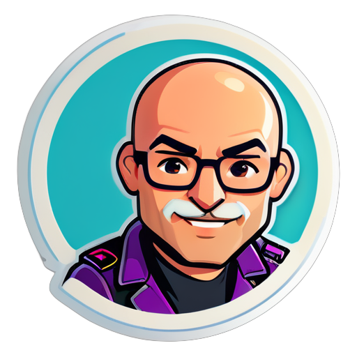 bald DevOps engineer sticker