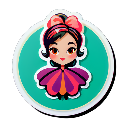 fille drôle sticker