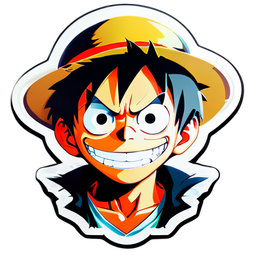 One Piece Ruffy sticker