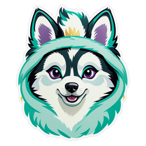 Husky Jade Llamas sticker