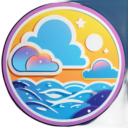 make sky in water sticker