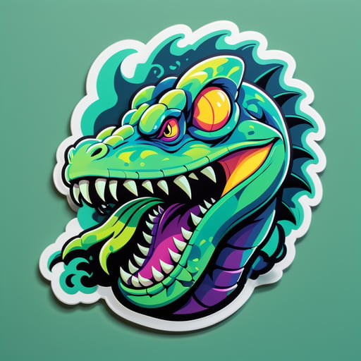 Lézards fumants volumineux sticker