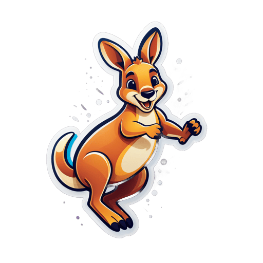 Bouncing Kangaroo sticker