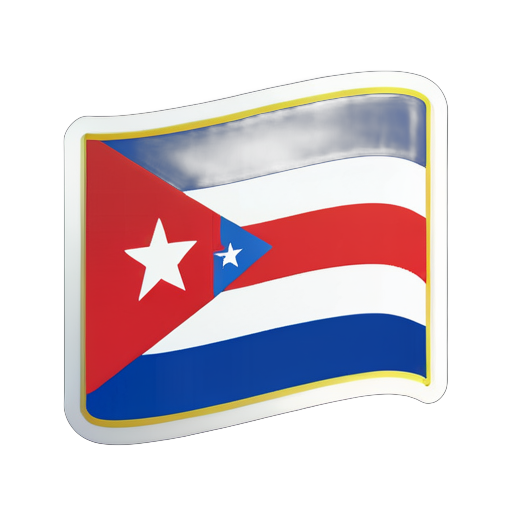 Cuban flag sticker