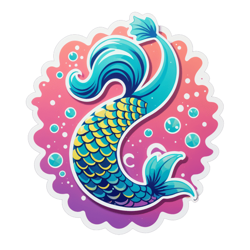 Playful Mermaid Tail sticker