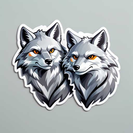 Beefy Silver Foxes sticker