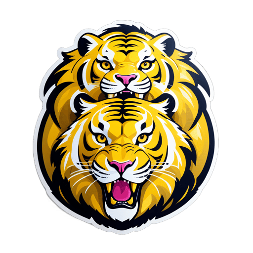 Rundliche Goldene Tiger sticker