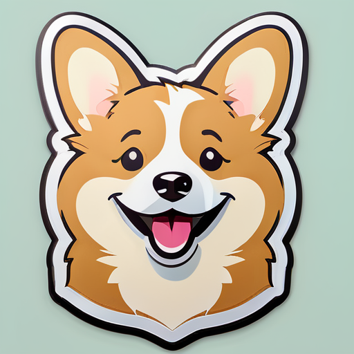 happy Corgi sticker