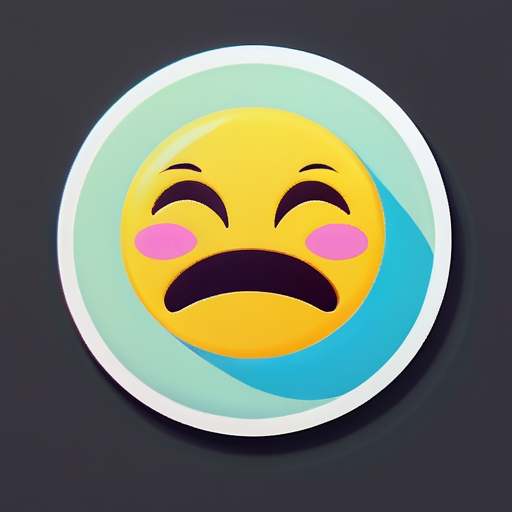 Happy but sad sticker