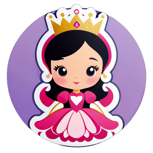 ADESIVO REDONDO DE PRINCESA sticker