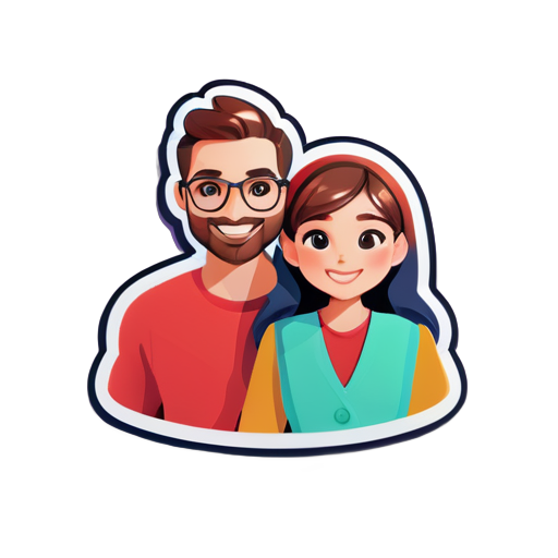 Criar dois avatares animados de casal sticker