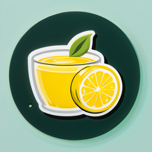 Lemon homemade tea sticker