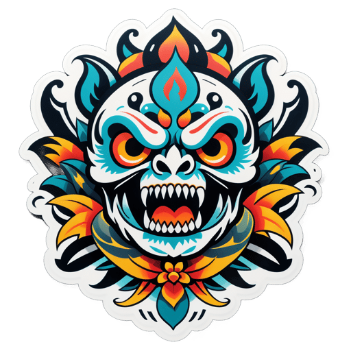 Diseños tradicionales de tatuajes sticker