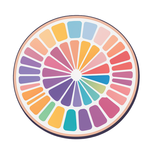 Palette de couleurs artistique sticker