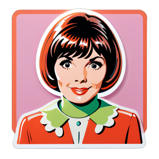 autocollant Barbara Feldon sticker